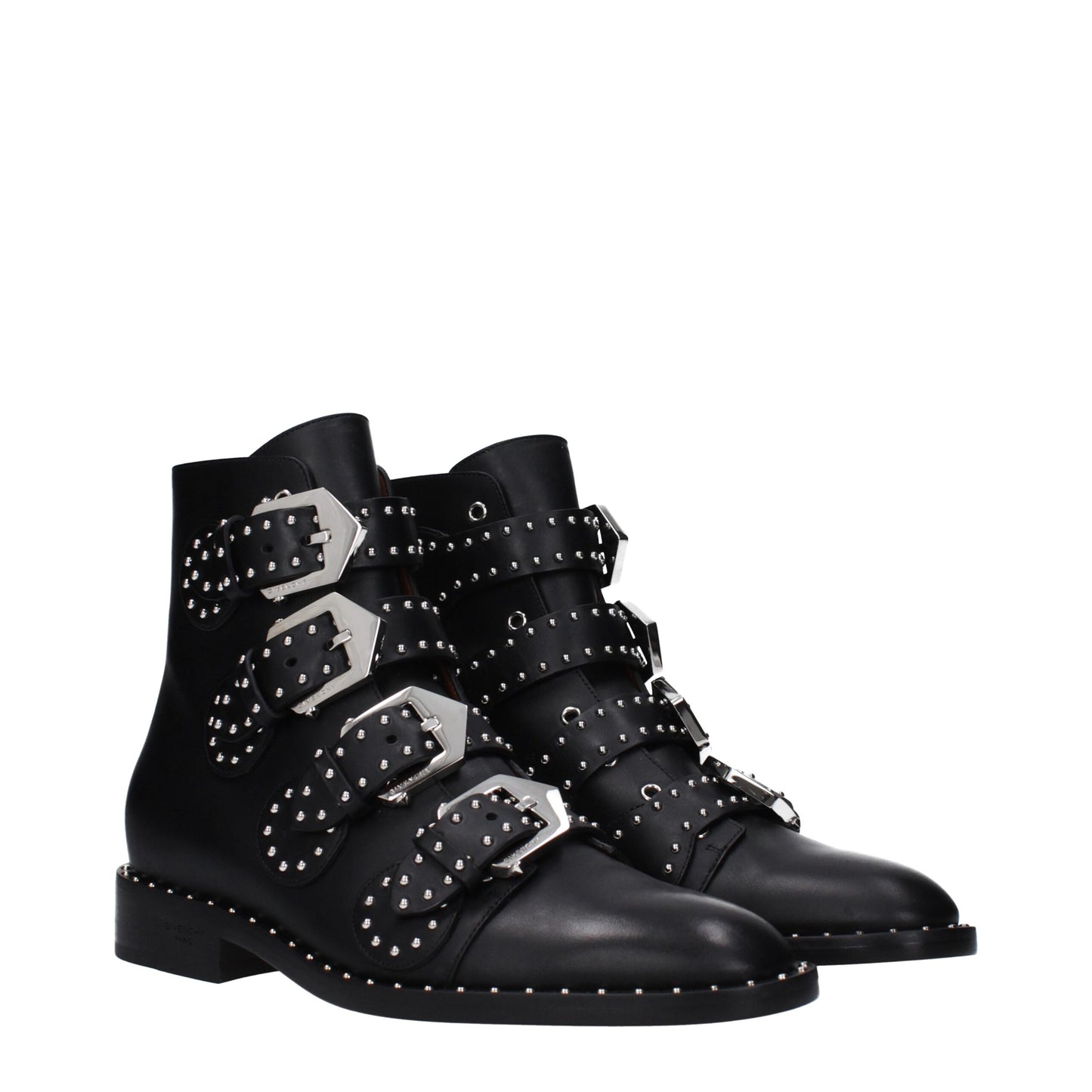Black Leather Ankle Boots