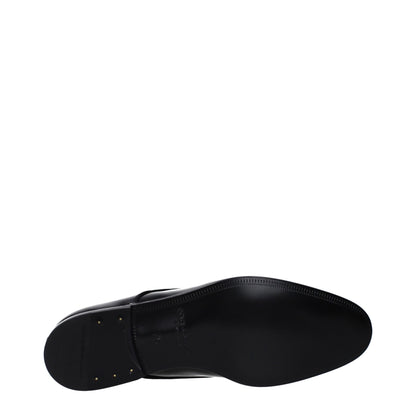 Black Leather Oxfords And Derbies