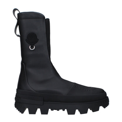 Black Leather Ankle Boots