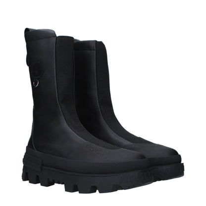 Black Leather Ankle Boots
