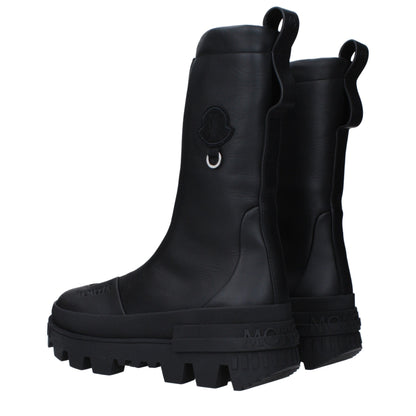 Black Leather Ankle Boots