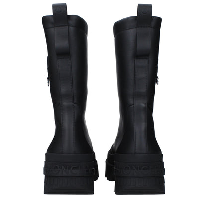 Black Leather Ankle Boots
