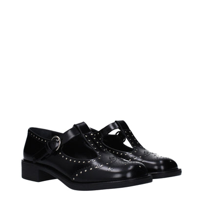 Black Leather Slip-On Loafers