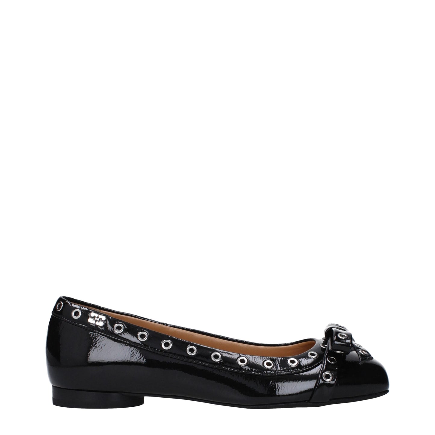 Black Leather Ballet Flats