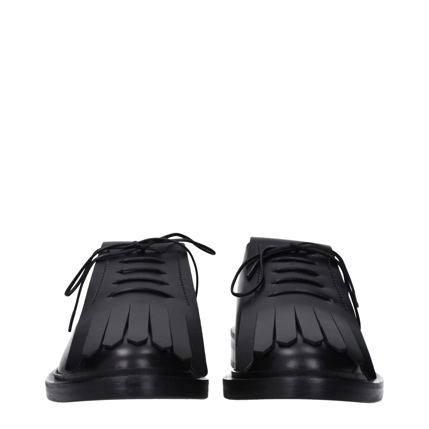 Black Leather Oxfords And Derbies