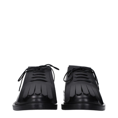 Black Leather Oxfords And Derbies
