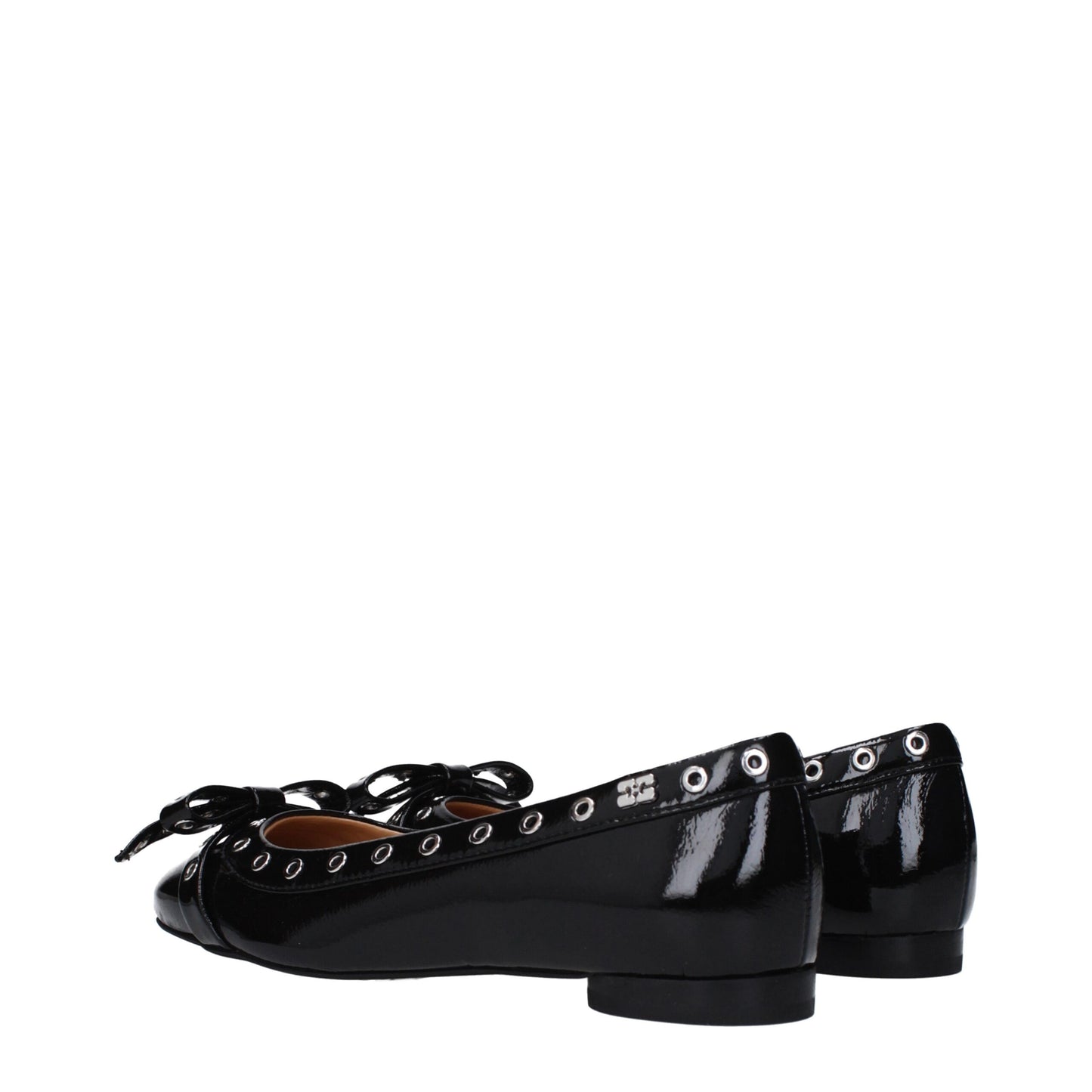 Black Leather Ballet Flats