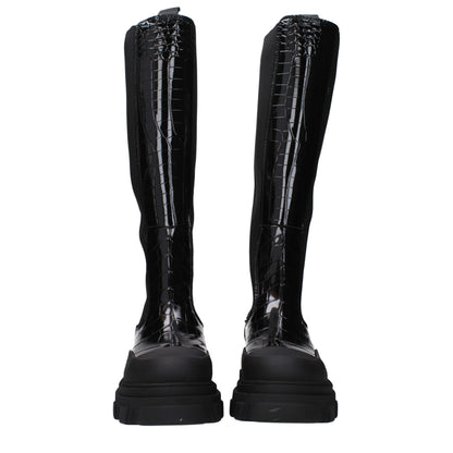 Black Leather Over The Knee