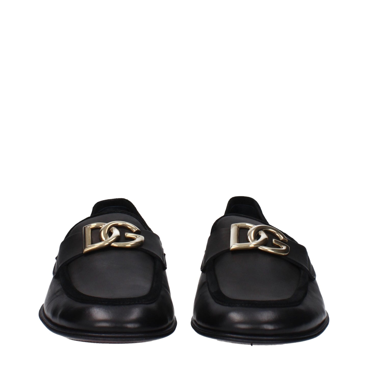 Black Leather Slip-On Loafers