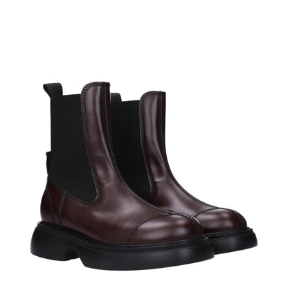 Brown Leather Ankle Boots