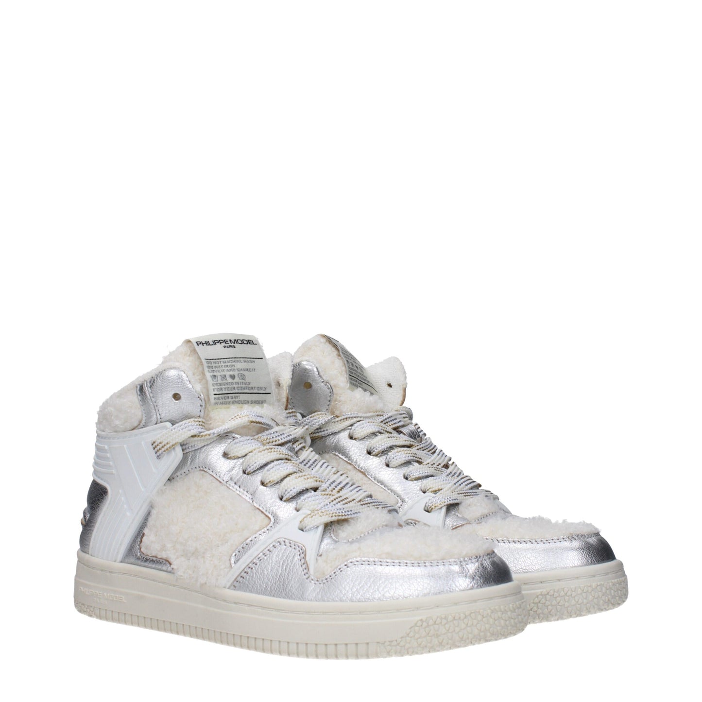 Gray Leather High Tops