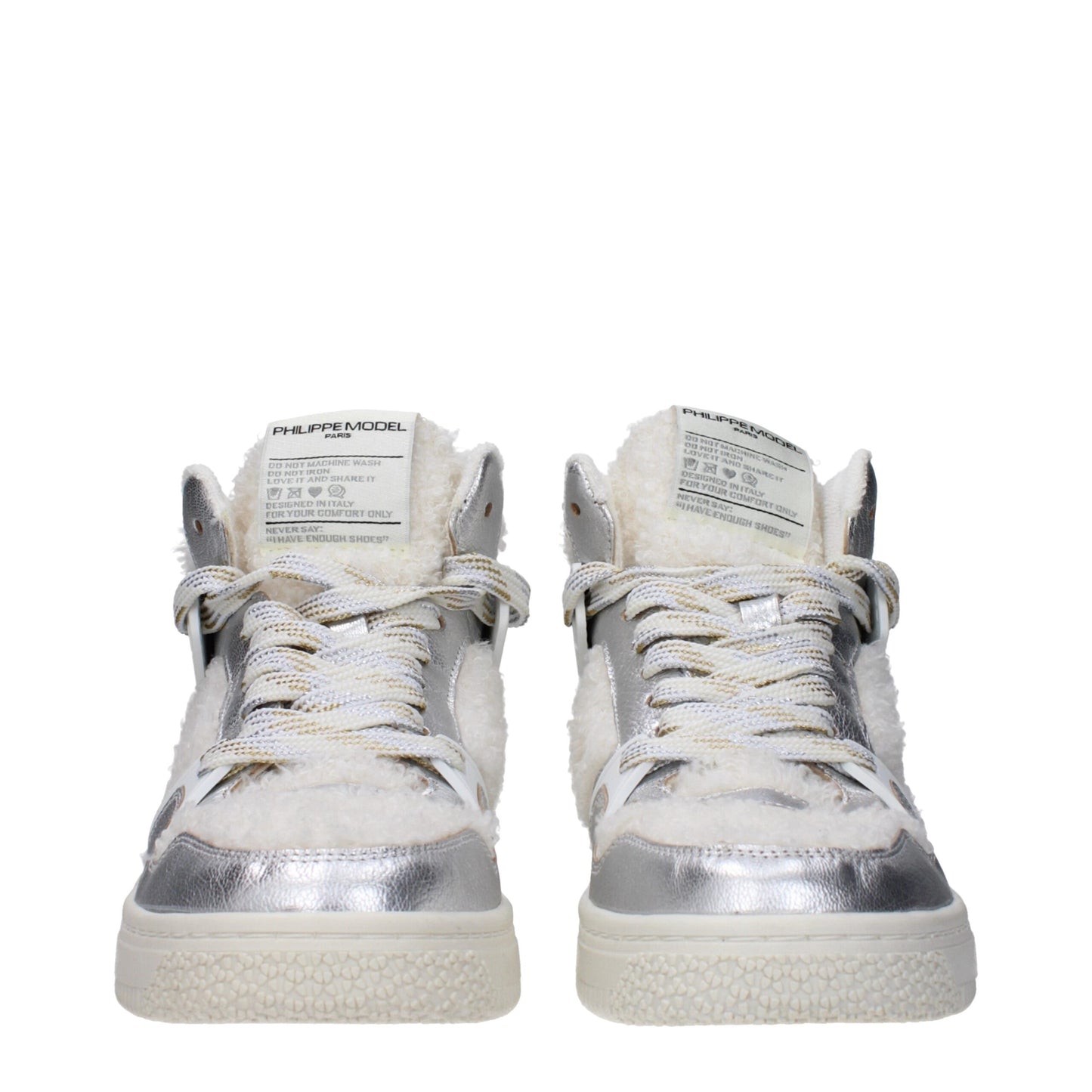 Gray Leather High Tops