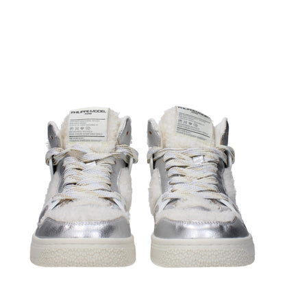 Gray Leather High Tops