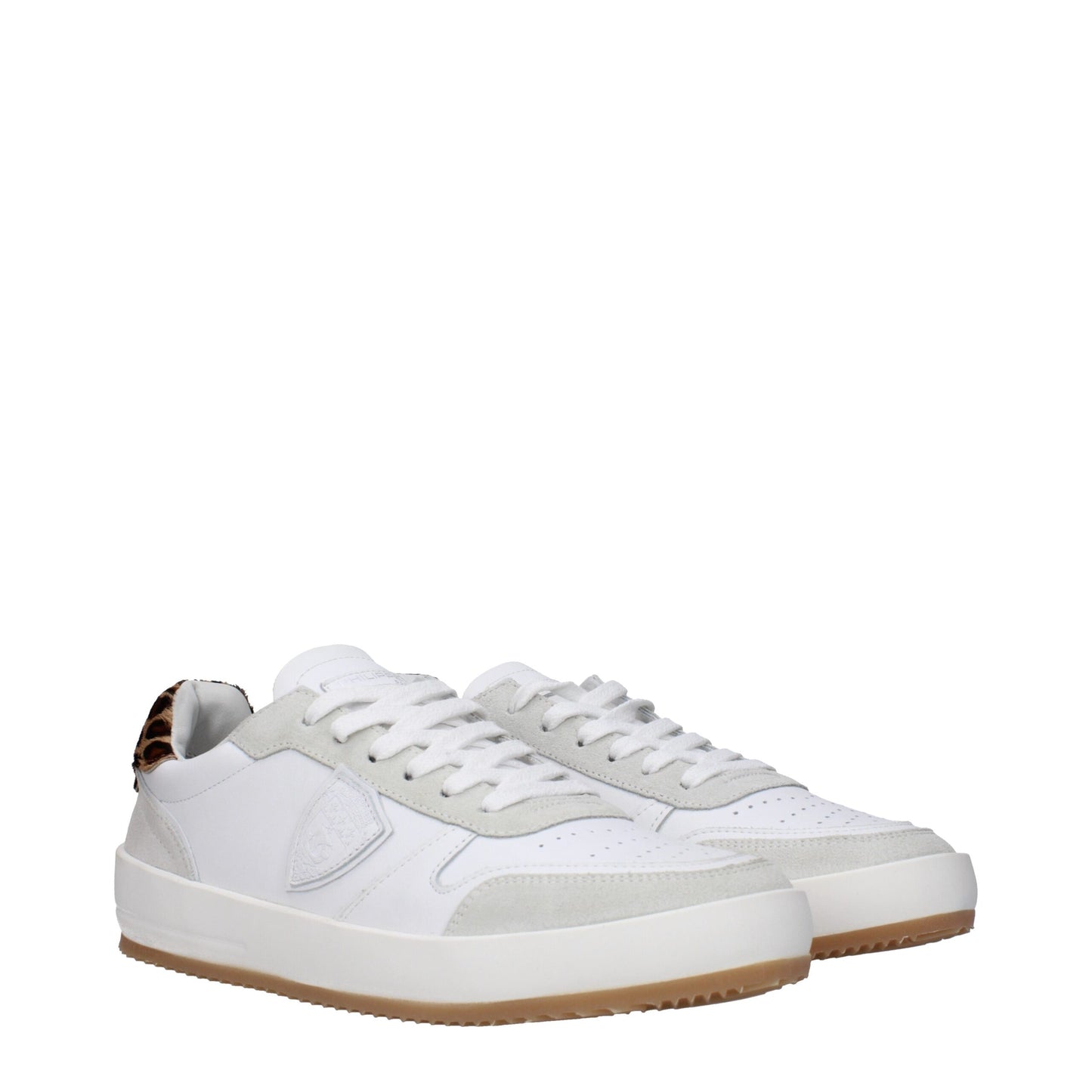 White Leather Low Tops
