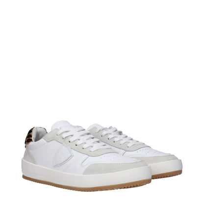 White Leather Low Tops