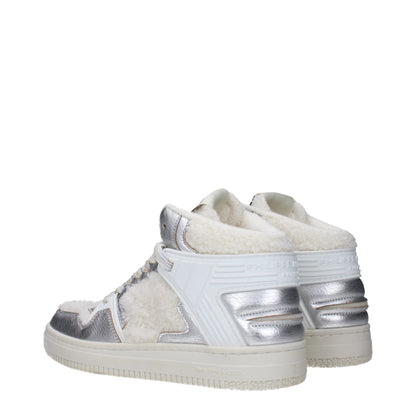 Gray Leather High Tops