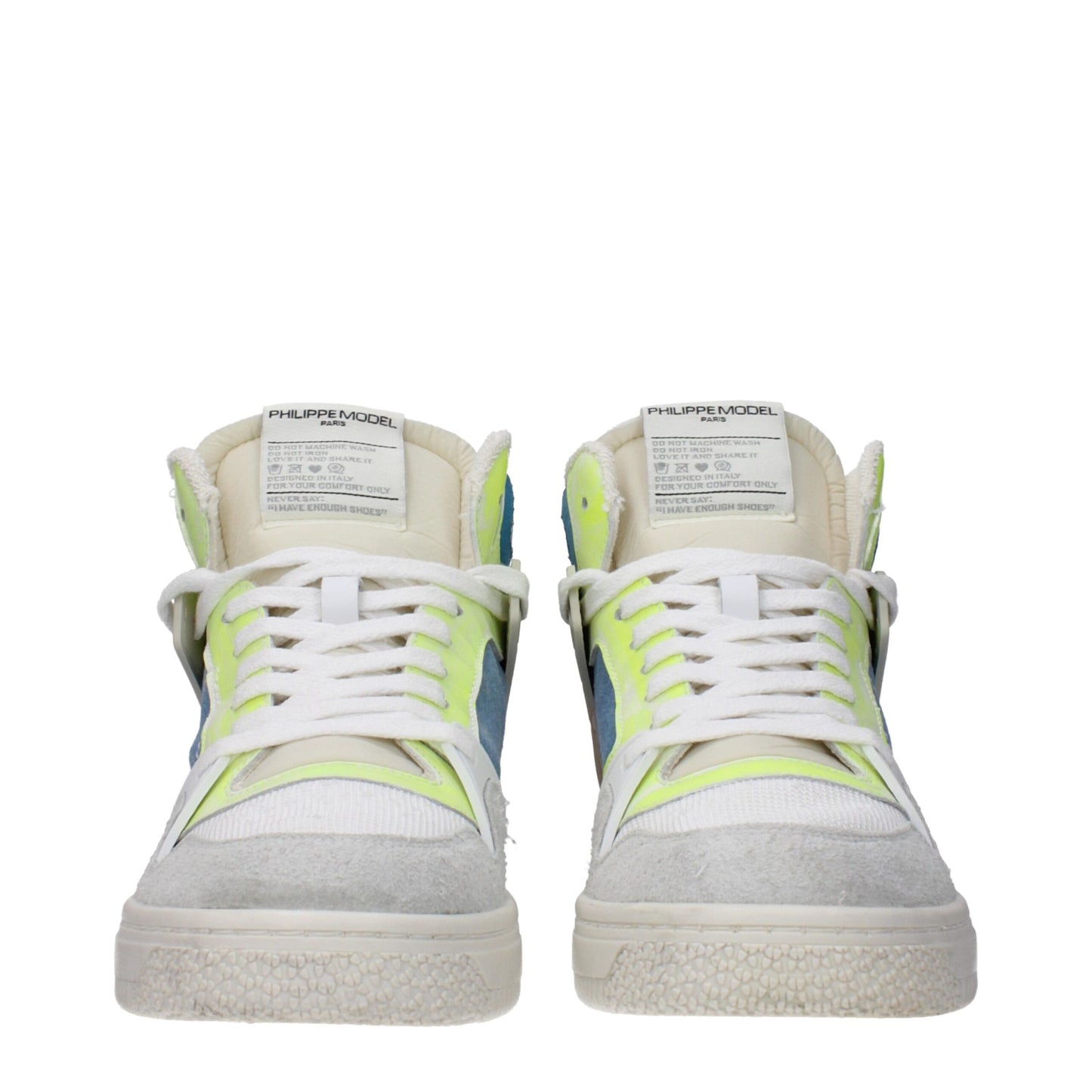 White Fabric High Tops