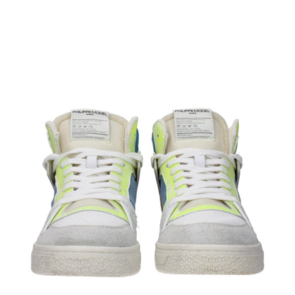 White Fabric High Tops