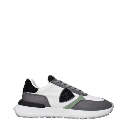 White Fabric Athletic Sneakers