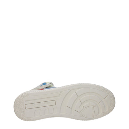 White Fabric High Tops