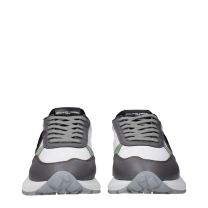 White Fabric Athletic Sneakers