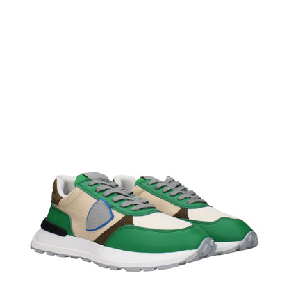 Green Fabric Low Tops