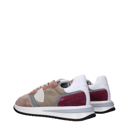 Beige Fabric Low Tops