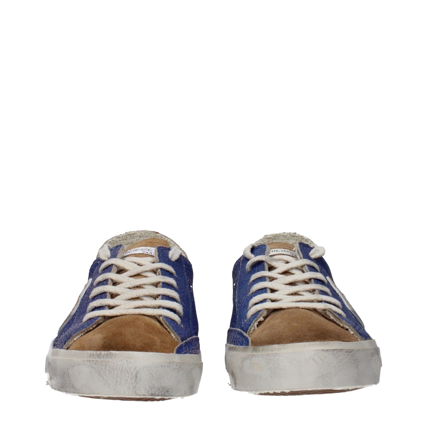 Blue Leather Low Tops