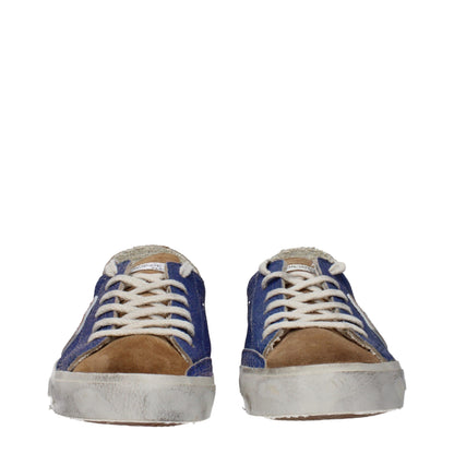 Blue Leather Low Tops