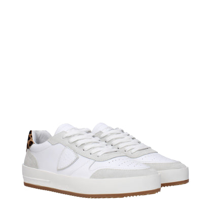 White Leather Low Tops