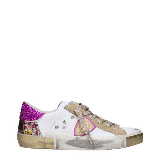 White Leather Low Tops