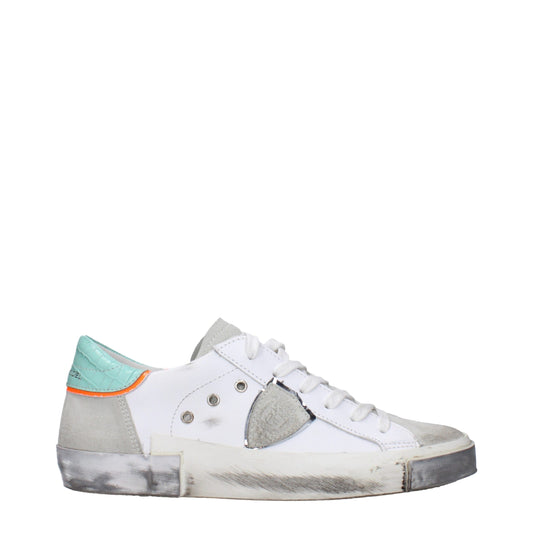 White Leather Low Tops