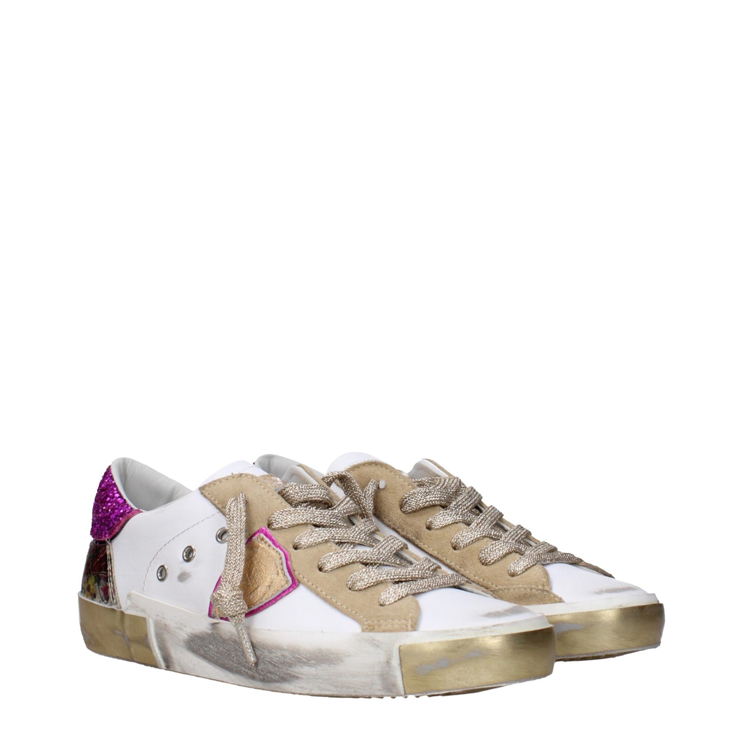 White Leather Low Tops