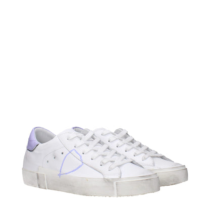 White Leather Low Tops