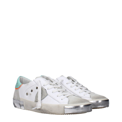 White Leather Low Tops
