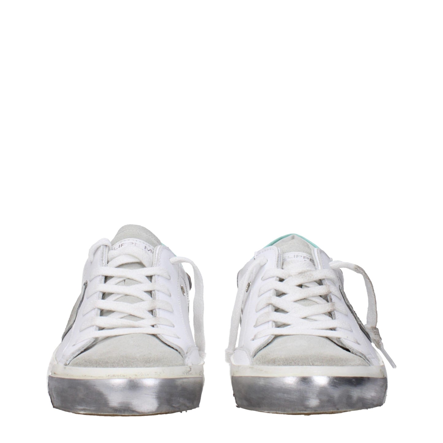 White Leather Low Tops