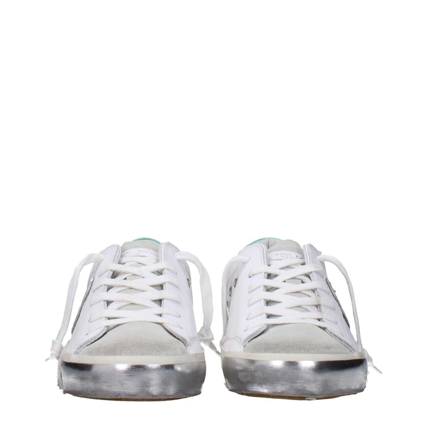 White Leather Low Tops