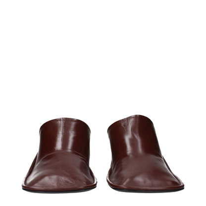 Red Leather Mules