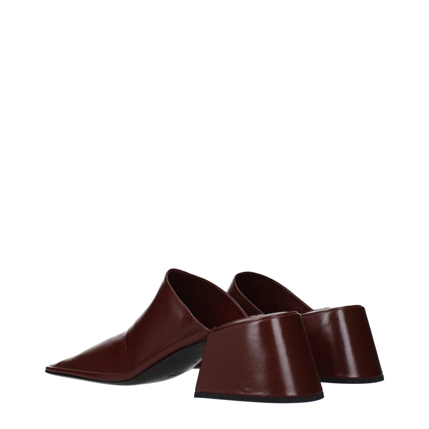 Red Leather Mules