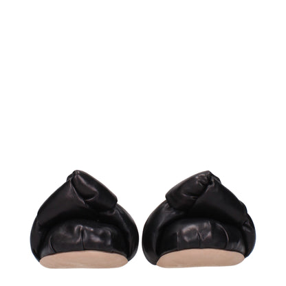 Black Leather Ballet Flats