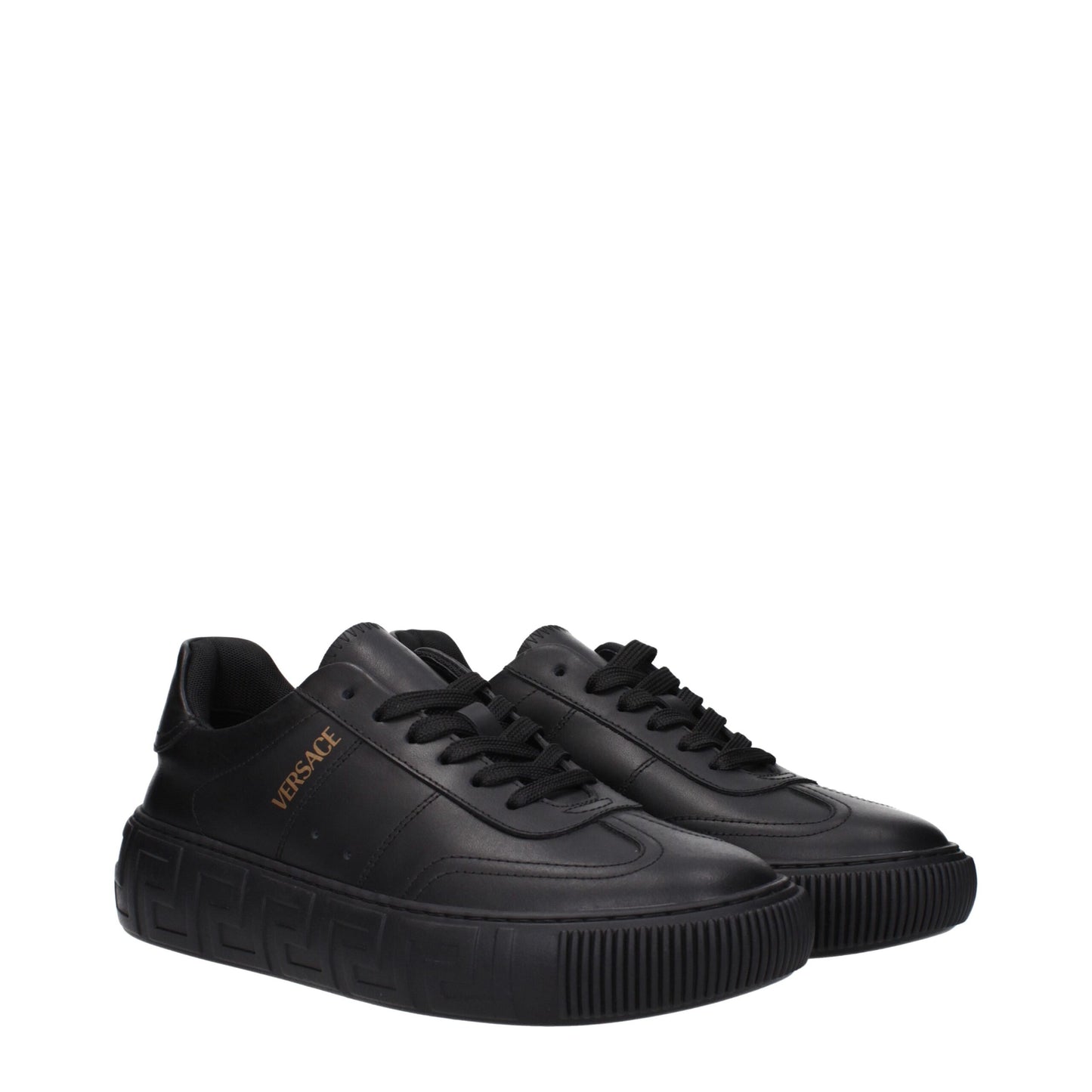 Black Leather Low Tops