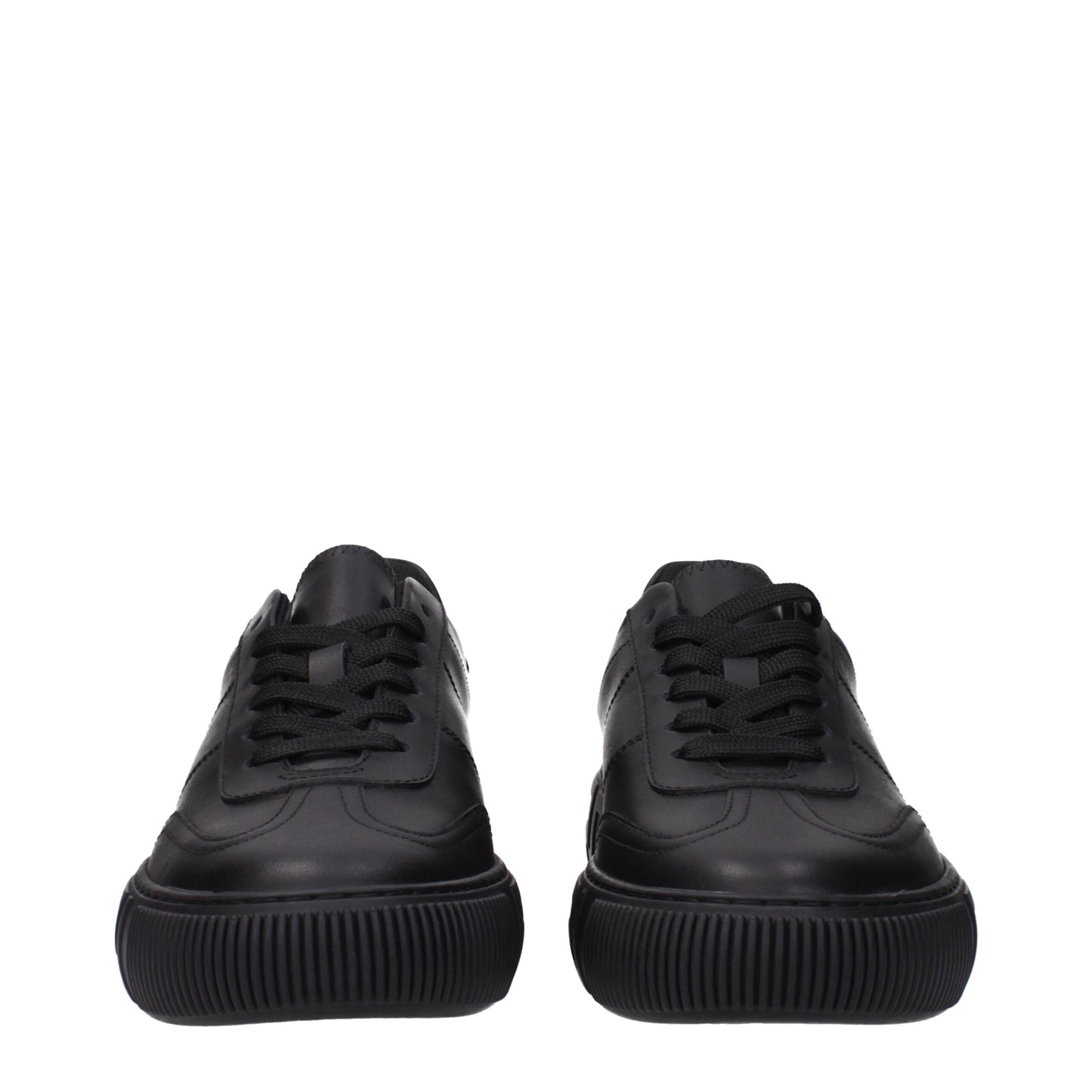 Black Leather Low Tops