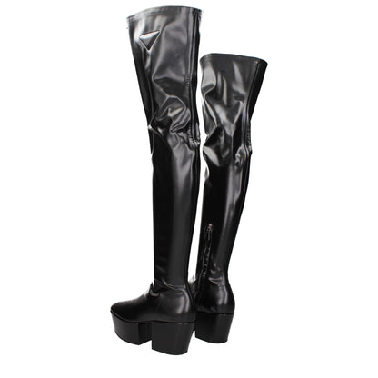Black Leather Over The Knee