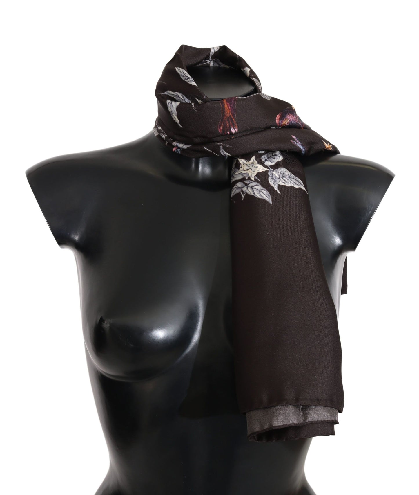 Elegante pañuelo de seda en marrón de lujo