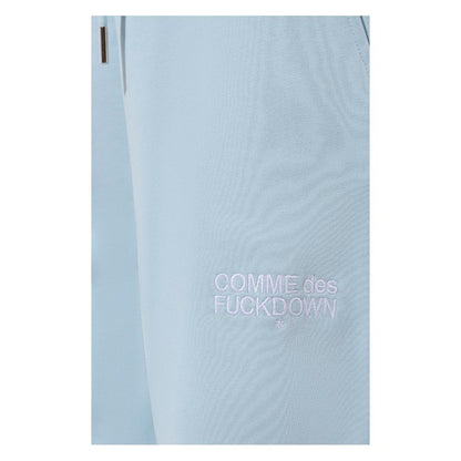 Blue Cotton Men Sweatpants