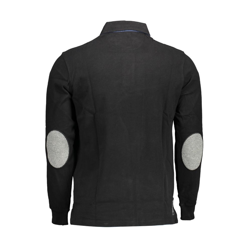 Black Cotton Polo Shirt