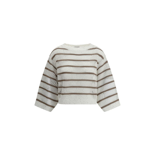 Sweater in perforated knit