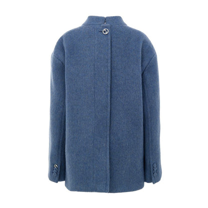 Light Blue Wool Jackets & Coat