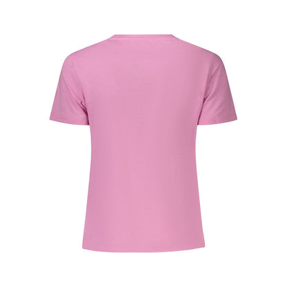 Pink Cotton Women T-Shirt
