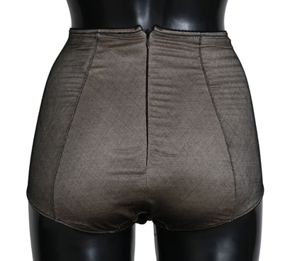 Ropa interior elegante de mezcla de algodón en red beige y negra